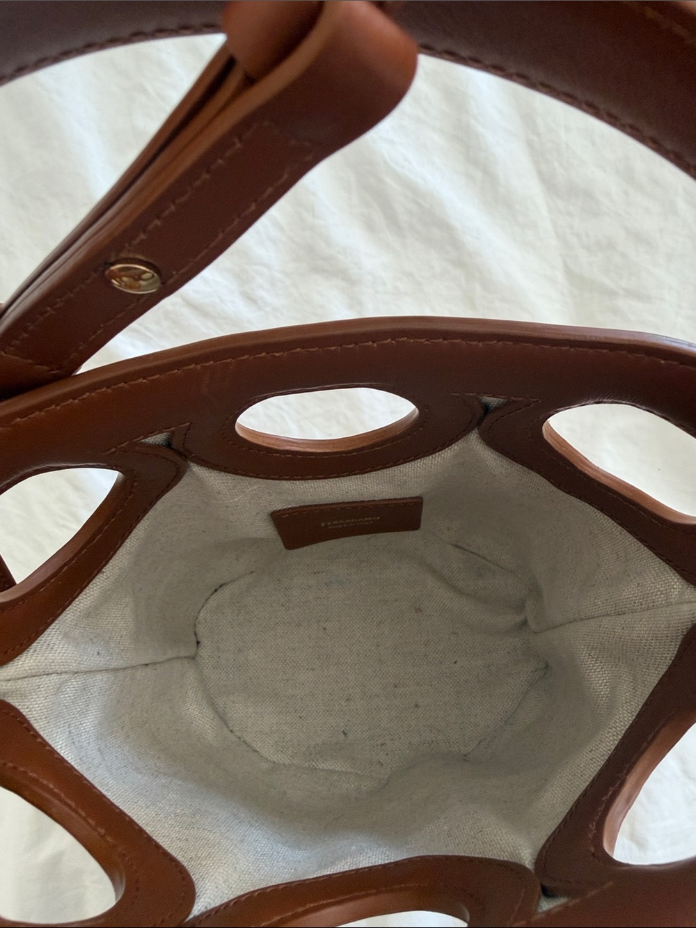 Salvatore Ferragamo Gancini Bucket Bag - Picture 8 of 9